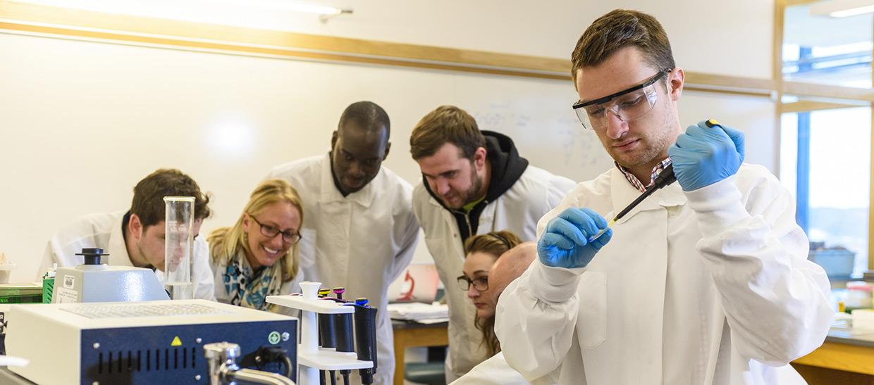 科学 students working in a lab